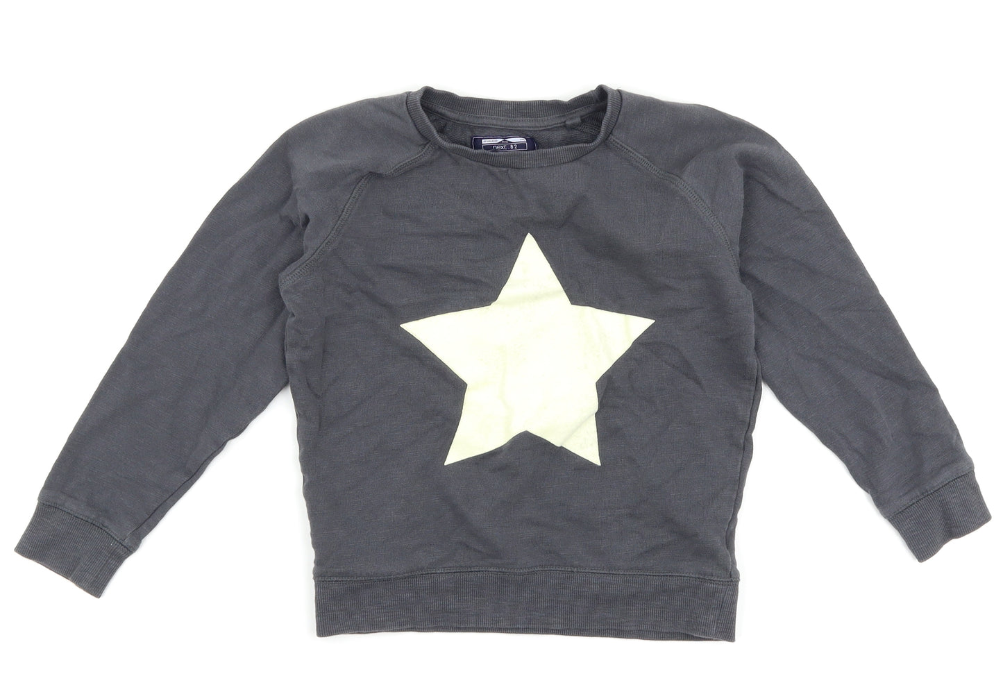 NEXT Boys Grey   Pullover Sweatshirt Size 6-7 Years  - Star