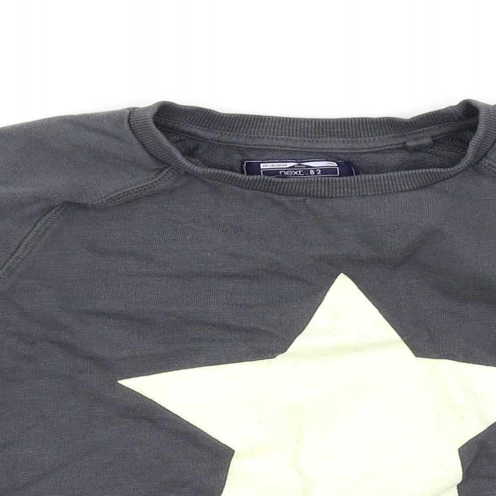 NEXT Boys Grey   Pullover Sweatshirt Size 6-7 Years  - Star