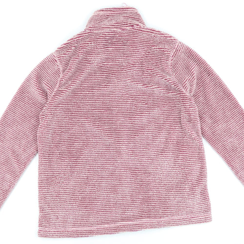 TU Womens Purple Striped Fleece Jacket  Size 14