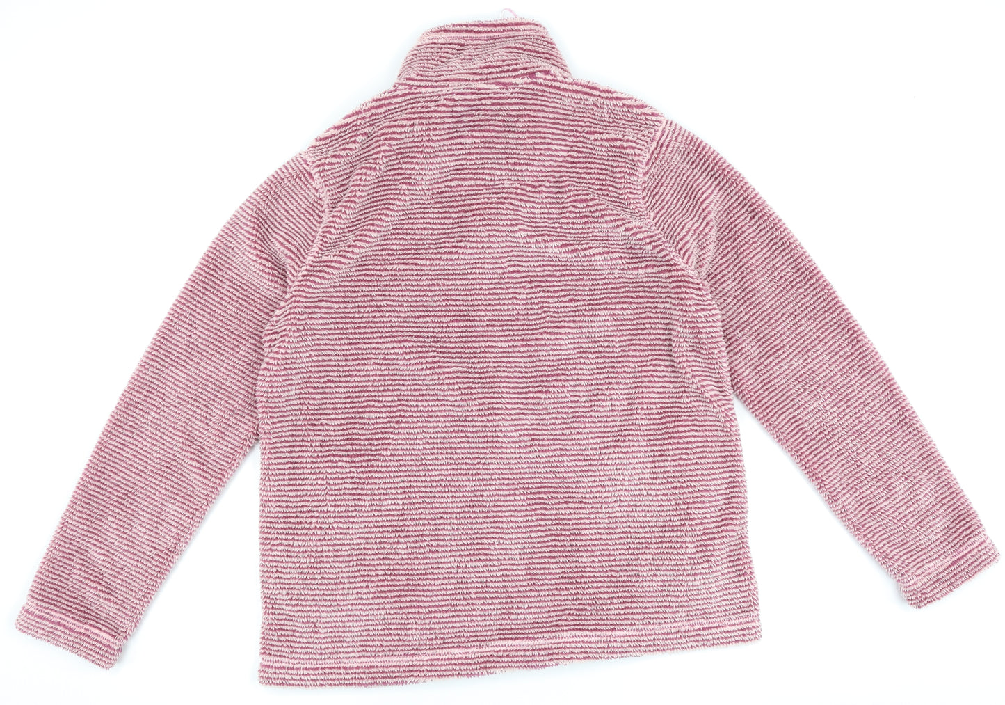 TU Womens Purple Striped Fleece Jacket  Size 14