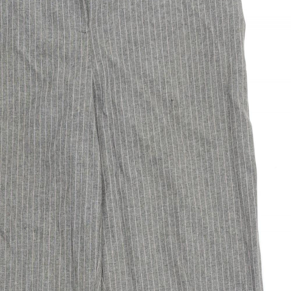 Atmosphere Womens Grey Striped  Trousers  Size 8 L26 in