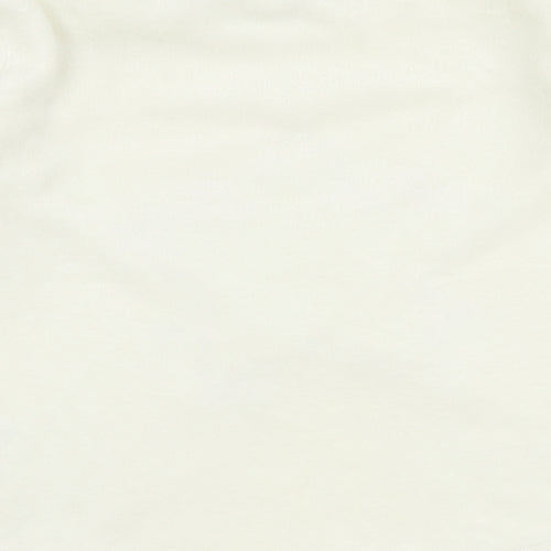 Matalan Womens White  Fleece Top Pyjama Top Size M  - Star