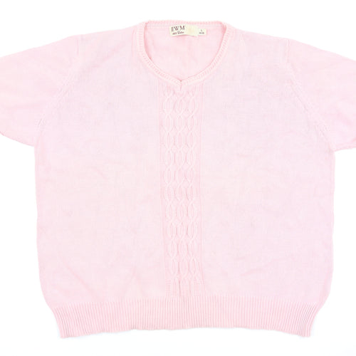 EWM Womens Pink   Basic T-Shirt Size L