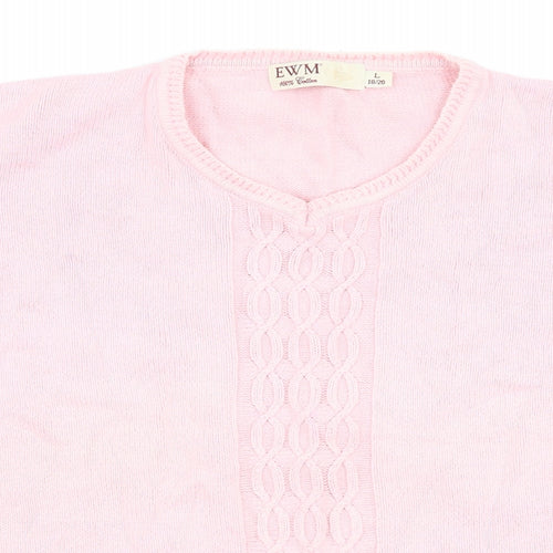 EWM Womens Pink   Basic T-Shirt Size L