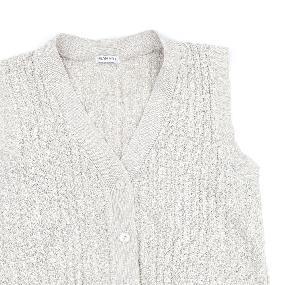 Damart Womens Grey   Vest Jumper Size 18