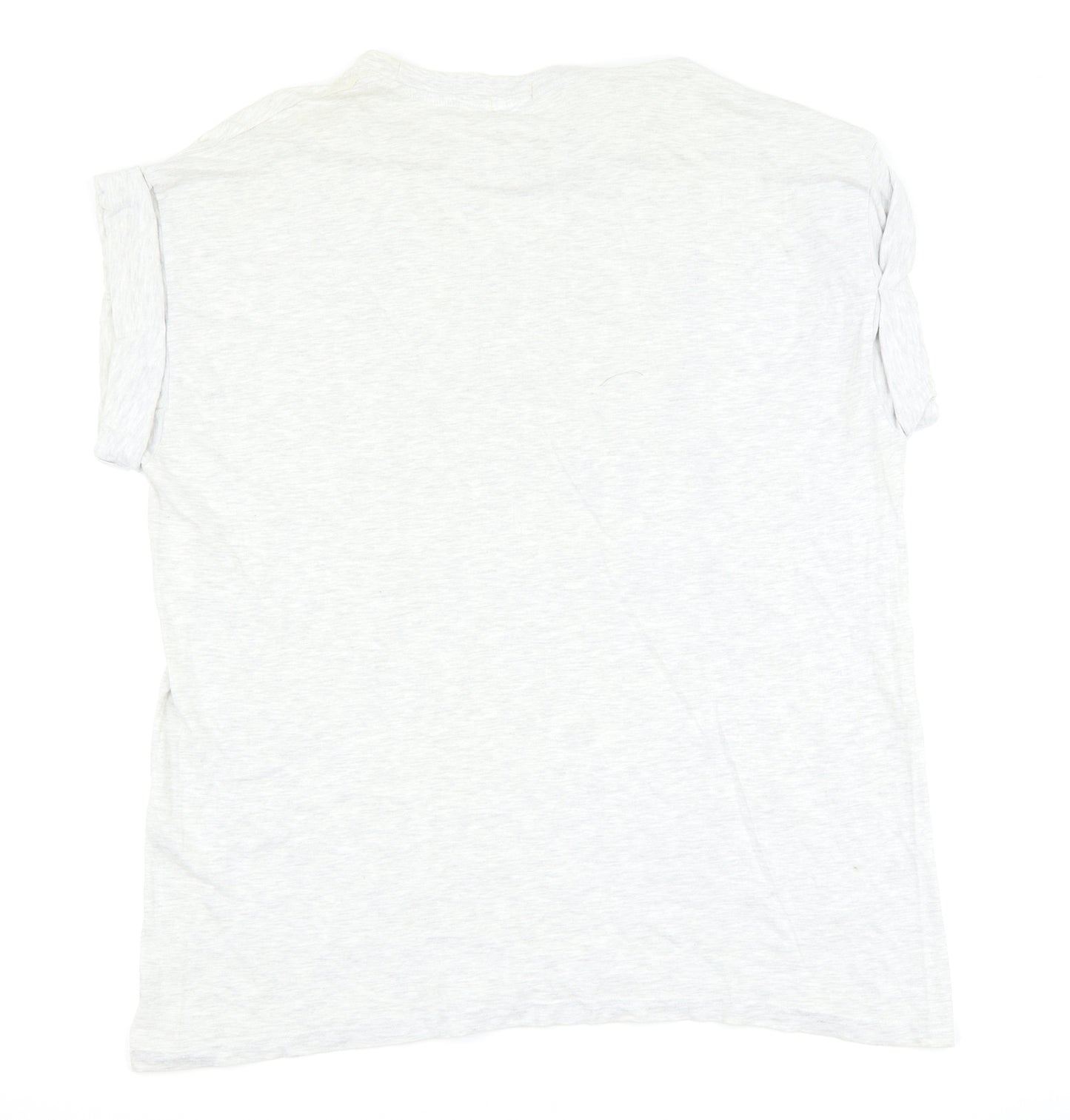 River Island Womens Grey   Basic T-Shirt Size 16  - slogan