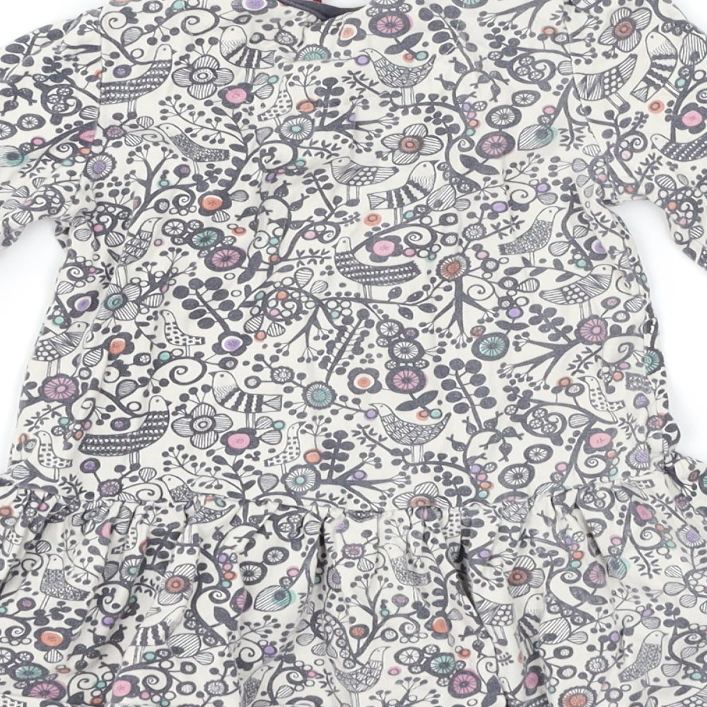 Boots Mini Club Girls White Floral  T-Shirt Dress  Size 2-3 Years