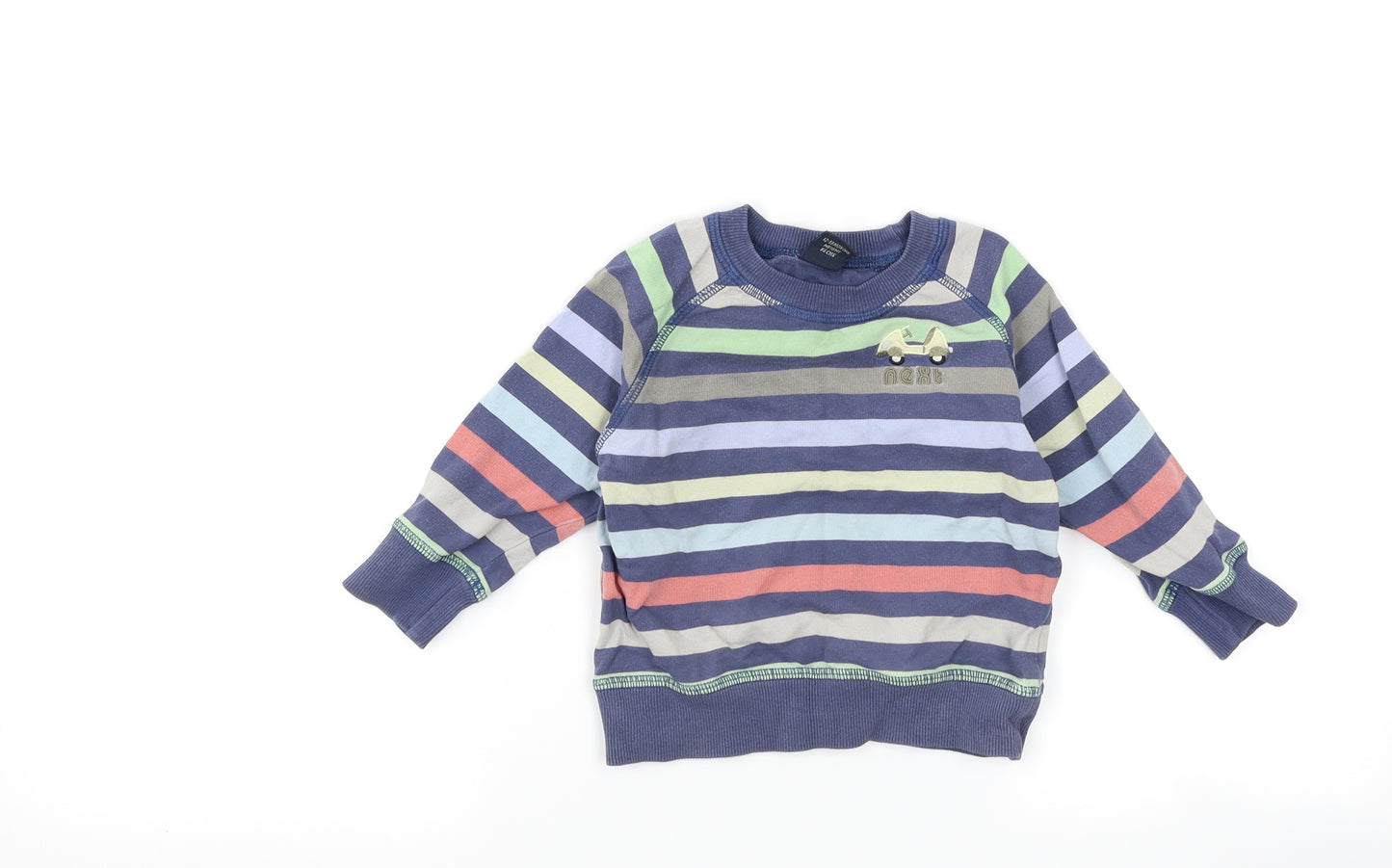 NEXT Boys Blue Striped  Pullover Jumper Size 12-18 Months