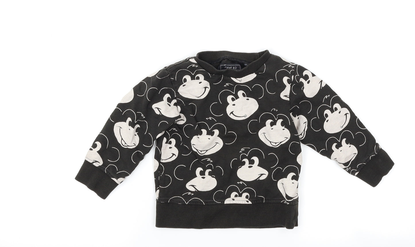 NEXT Boys Grey   Pullover Jumper Size 18-24 Months  - monkey