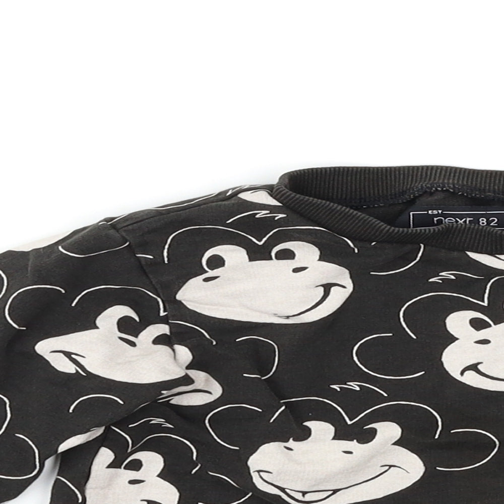 NEXT Boys Grey   Pullover Jumper Size 18-24 Months  - monkey