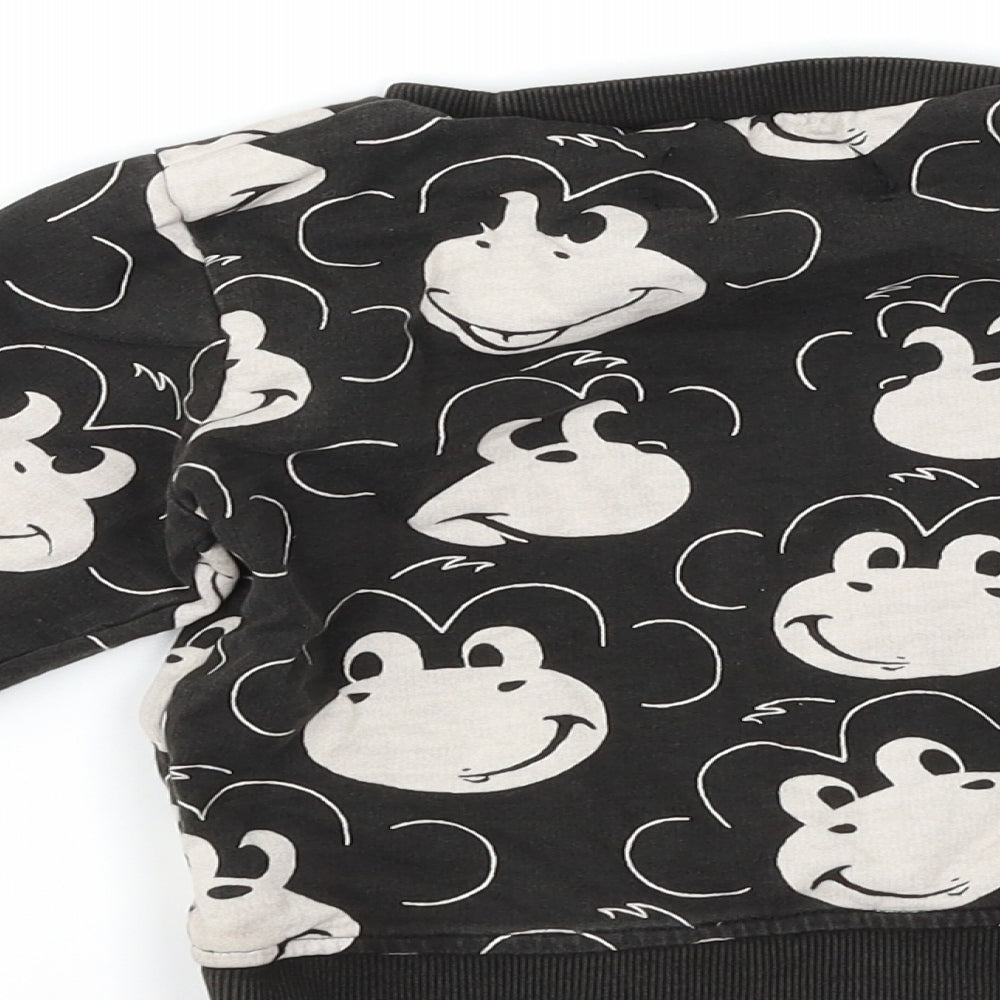 NEXT Boys Grey   Pullover Jumper Size 18-24 Months  - monkey