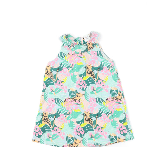 Boots Mini Club Girls Green Animal Print  A-Line  Size 3-4 Years  - Leopard