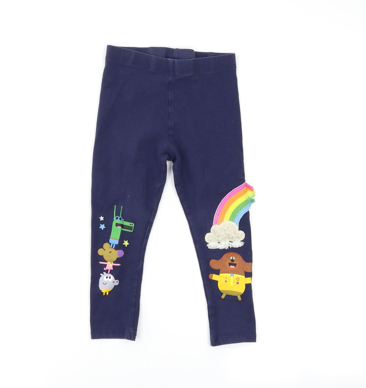 NEXT Girls Blue   Capri Trousers Size 4-5 Years - Hey Duggee leggings