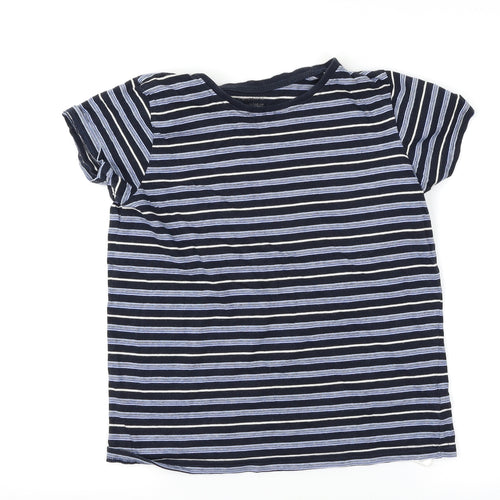 Primark Boys Blue Striped  Basic T-Shirt Size 10-11 Years
