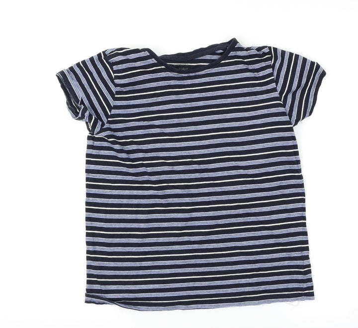 Primark Boys Blue Striped Basic T-Shirt Size 10-11 Years
