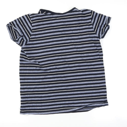 Primark Boys Blue Striped  Basic T-Shirt Size 10-11 Years