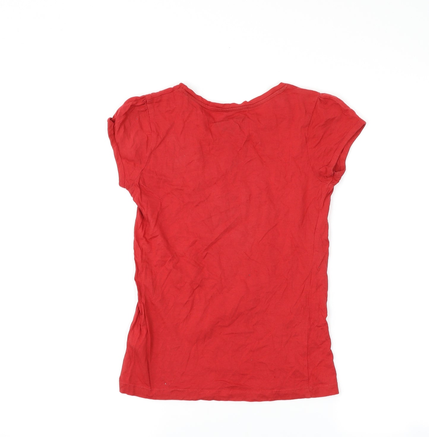 Young Dimension Girls Red   Basic T-Shirt Size 10-11 Years  - Cat
