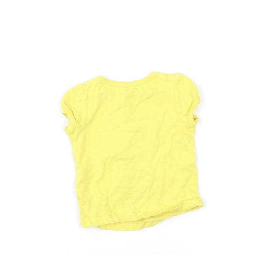 Crazy Girls Yellow   Basic T-Shirt Size 12-18 Months  - girl