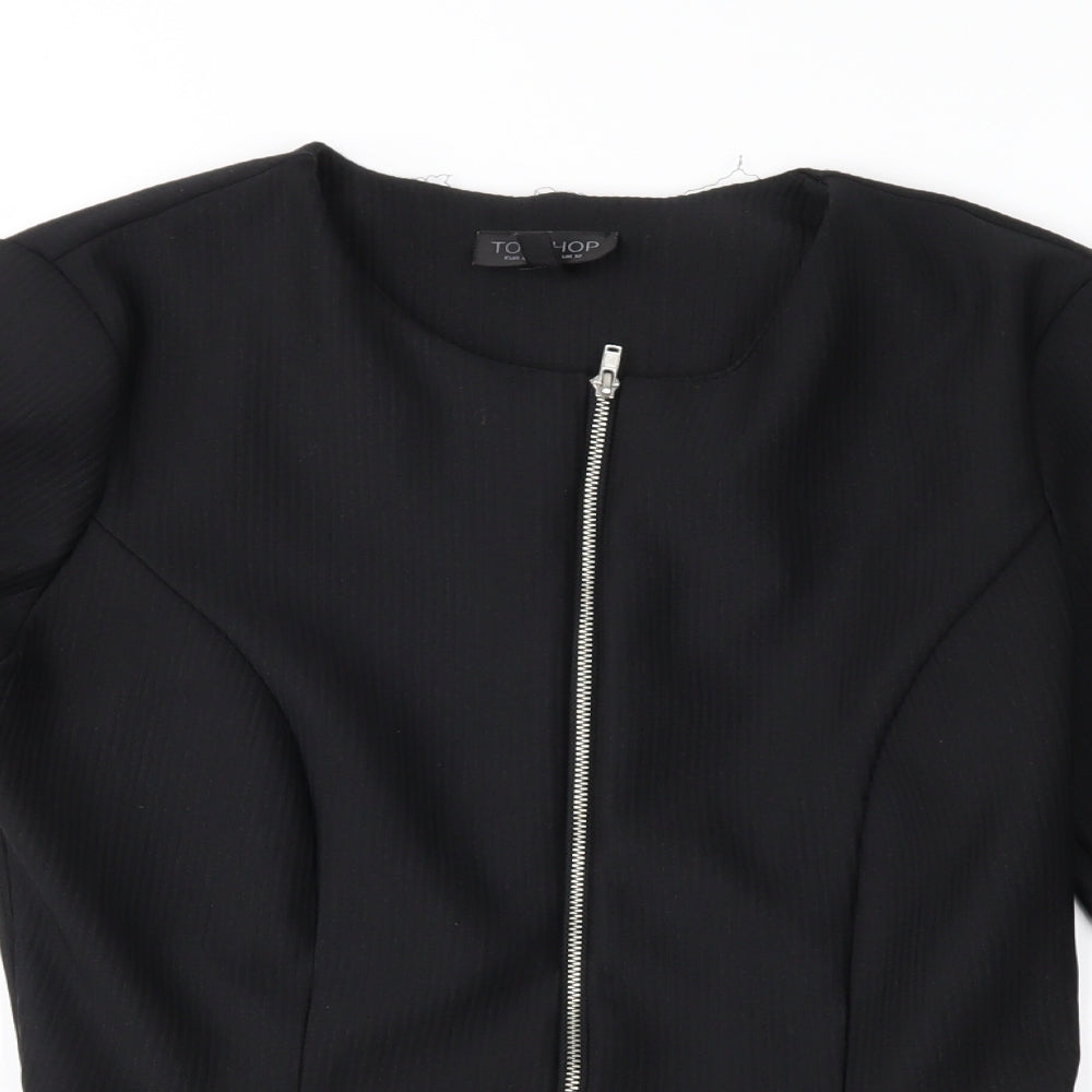 Topshop Womens Black   Jacket  Size 12