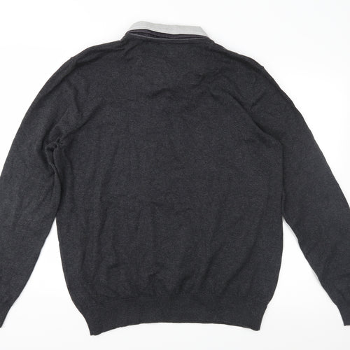 Marks and Spencer Mens Grey  Knit Pullover Jumper Size L