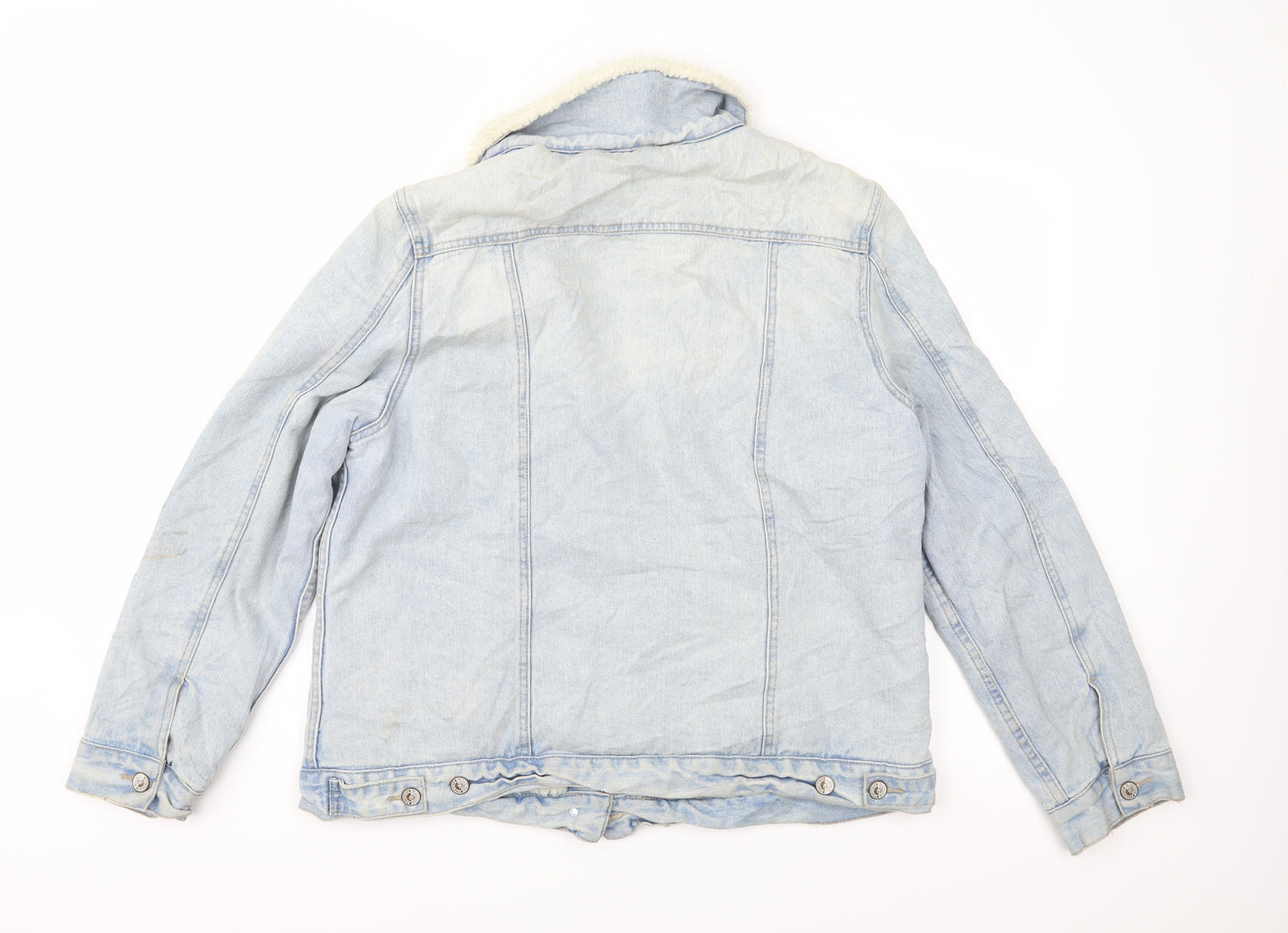 Denim & Co. Womens Blue  Denim Jacket  Size 14