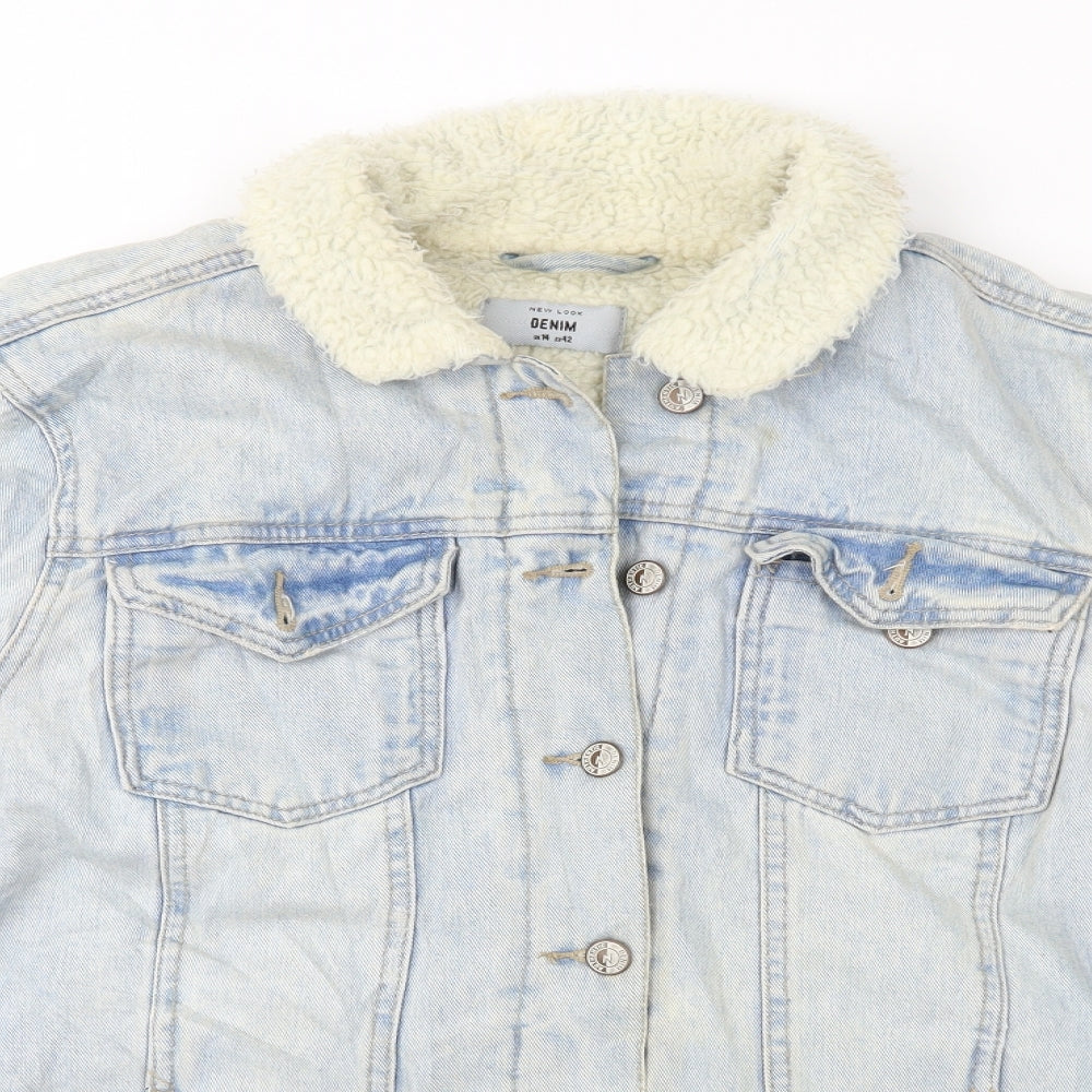 Denim & Co. Womens Blue  Denim Jacket  Size 14
