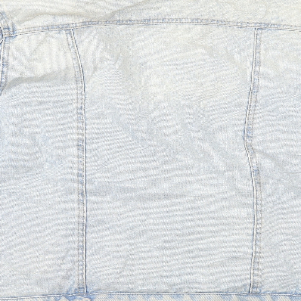 Denim & Co. Womens Blue  Denim Jacket  Size 14