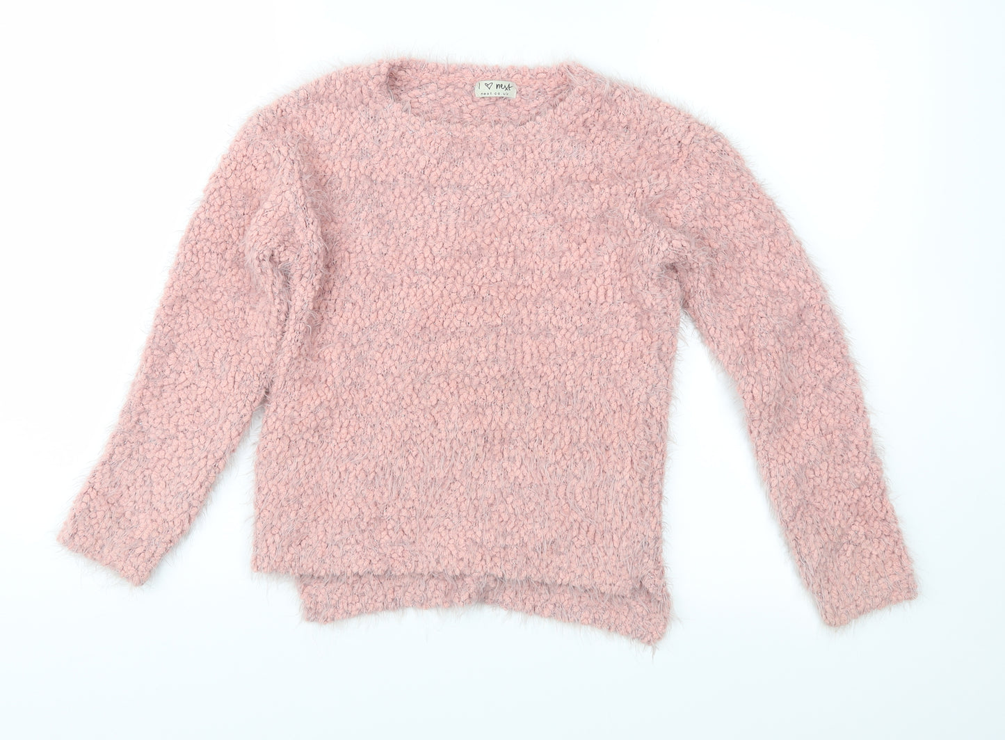 NEXT Girls Pink  Knit Pullover Jumper Size 8 Years