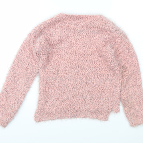 NEXT Girls Pink  Knit Pullover Jumper Size 8 Years