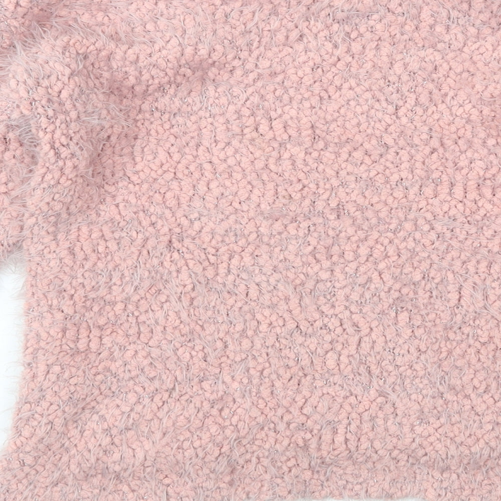 NEXT Girls Pink  Knit Pullover Jumper Size 8 Years
