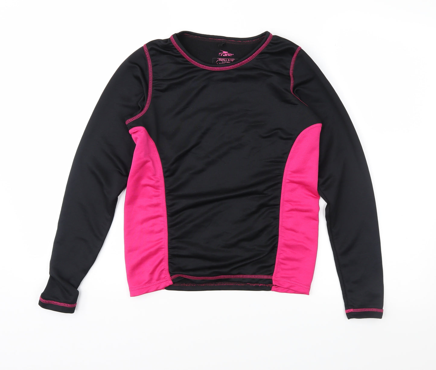 Crane Womens Black Colourblock  Basic T-Shirt Size S