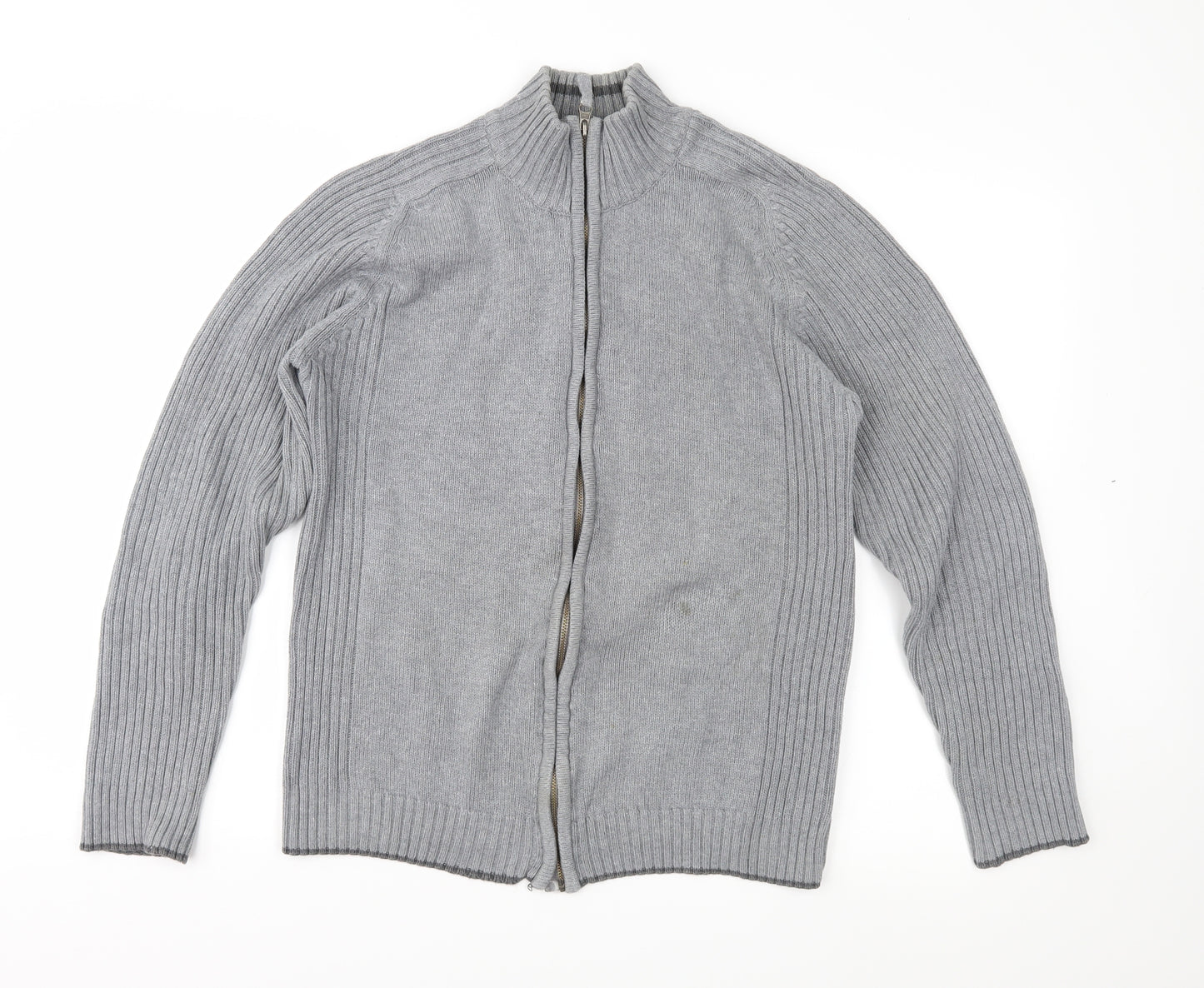 Burton Mens Grey  Knit Cardigan Jumper Size M