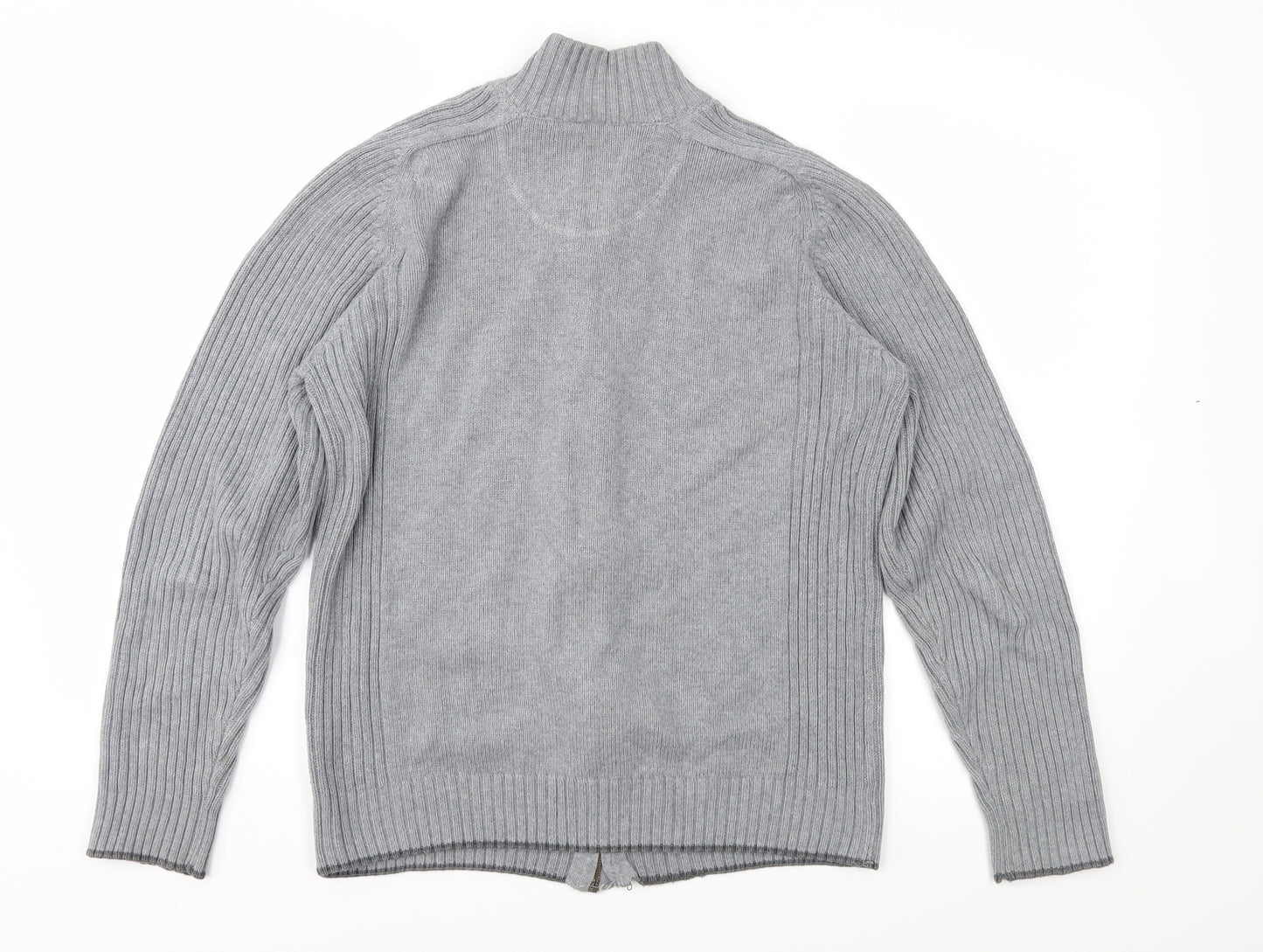 Burton Mens Grey  Knit Cardigan Jumper Size M