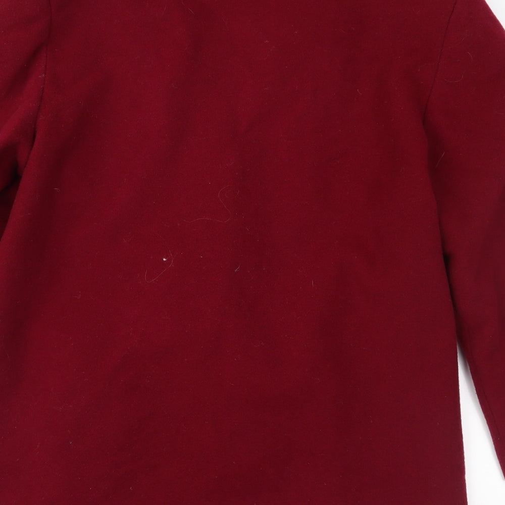Miss Smith Womens Red   Overcoat Coat Size 10