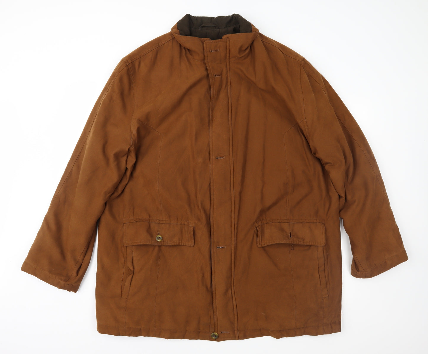 Di Cania Mens Brown   Overcoat Coat Size 46