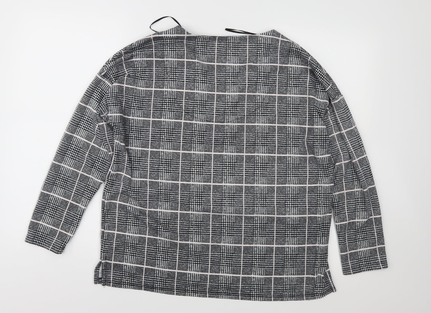 Bonmarché Womens Black Check  Basic Blouse Size 12