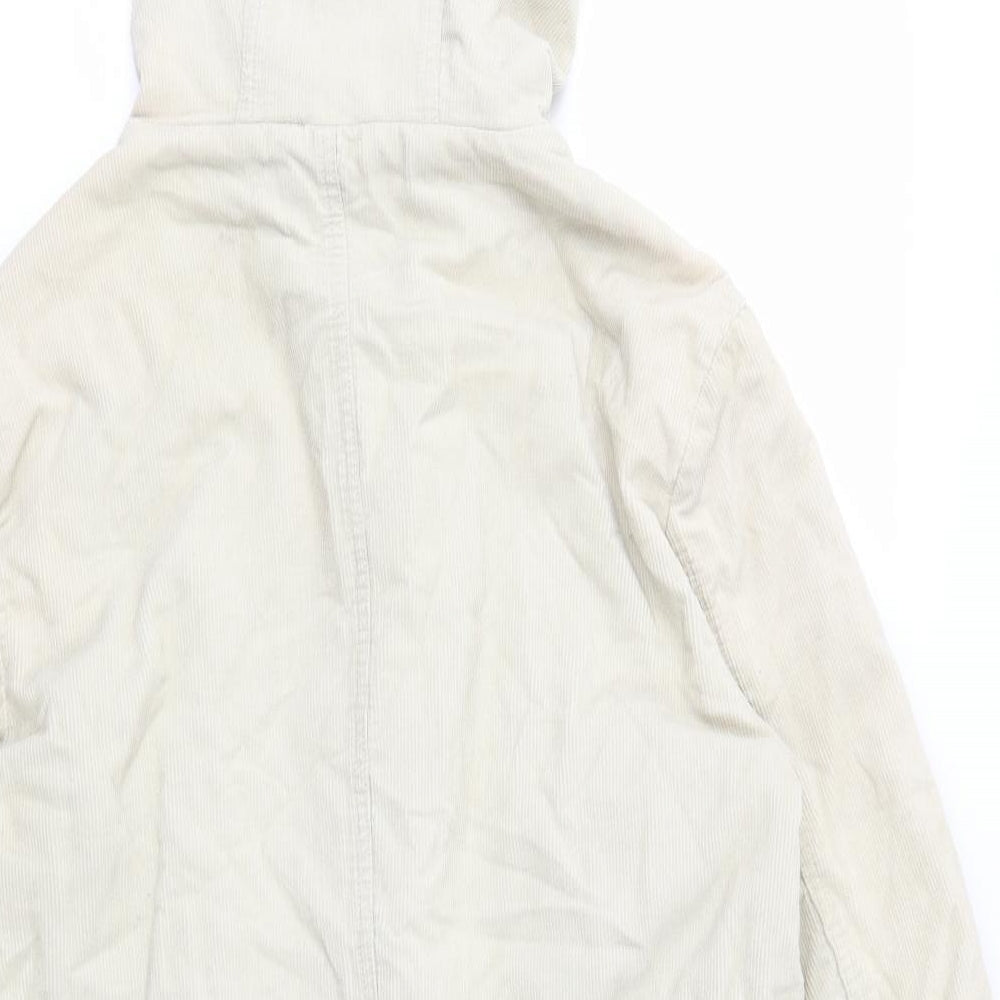 NEXT Womens Beige  Corduroy Parka Coat Size 12