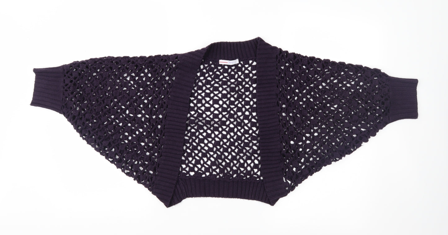 Papaya Womens Purple  Crochet Shrug Jumper Size 18