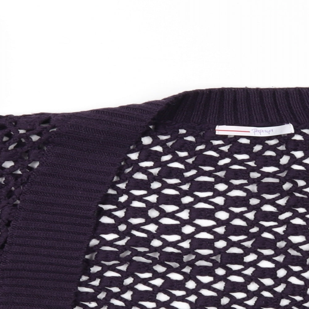 Papaya Womens Purple  Crochet Shrug Jumper Size 18