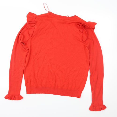 Papaya Womens Red  Knit Pullover Jumper Size 14