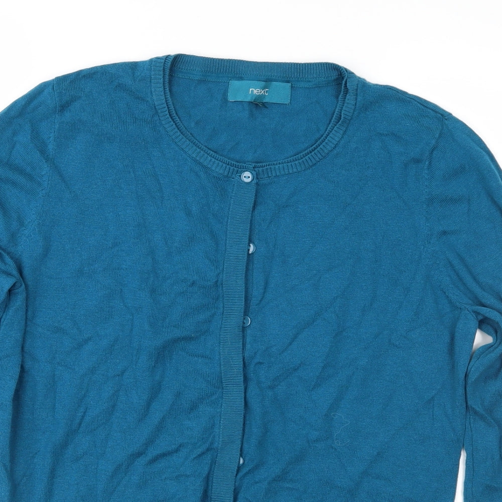NEXT Womens Blue  Knit Cardigan Jumper Size 14