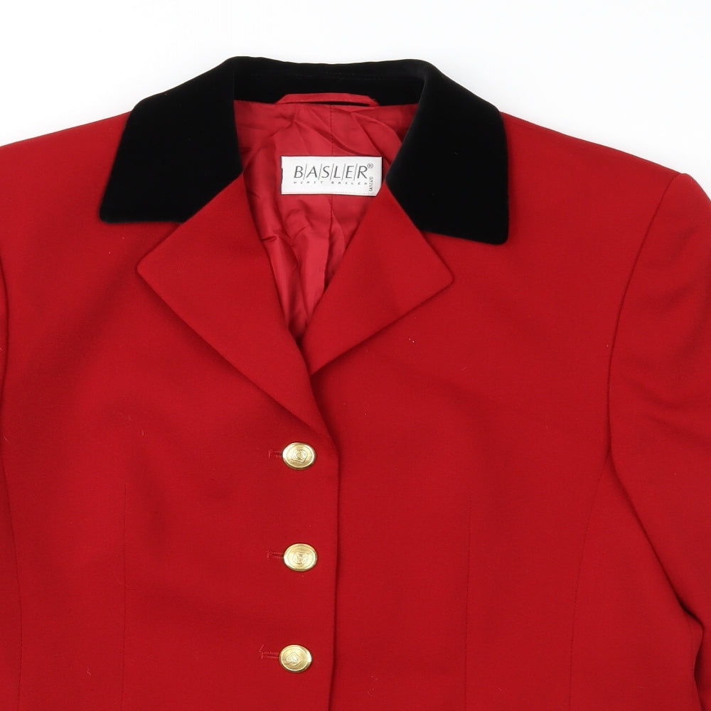Basler Womens Red   Jacket  Size 12