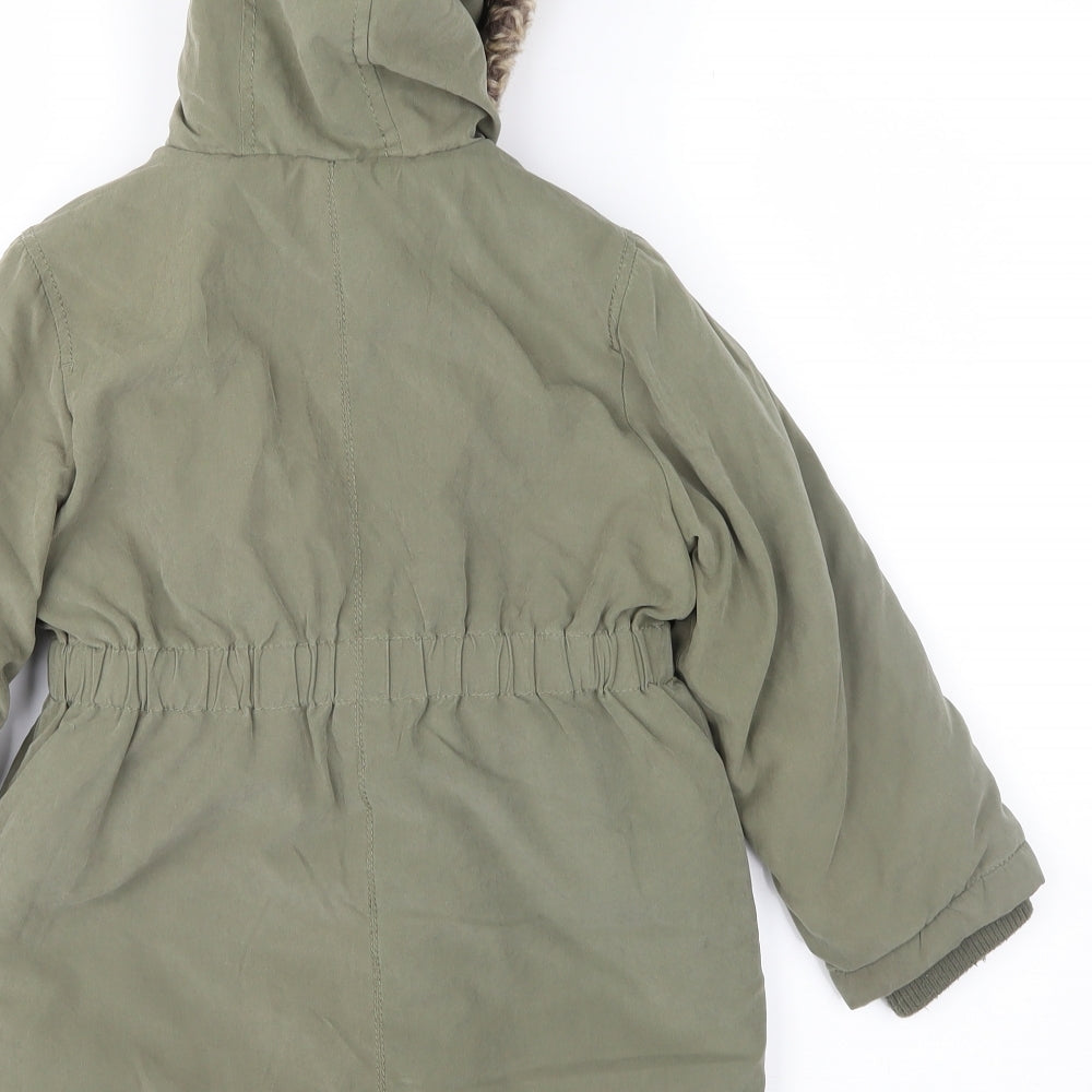MANTARAY PRODUCTS Girls Green   Parka Coat Size 4-5 Years