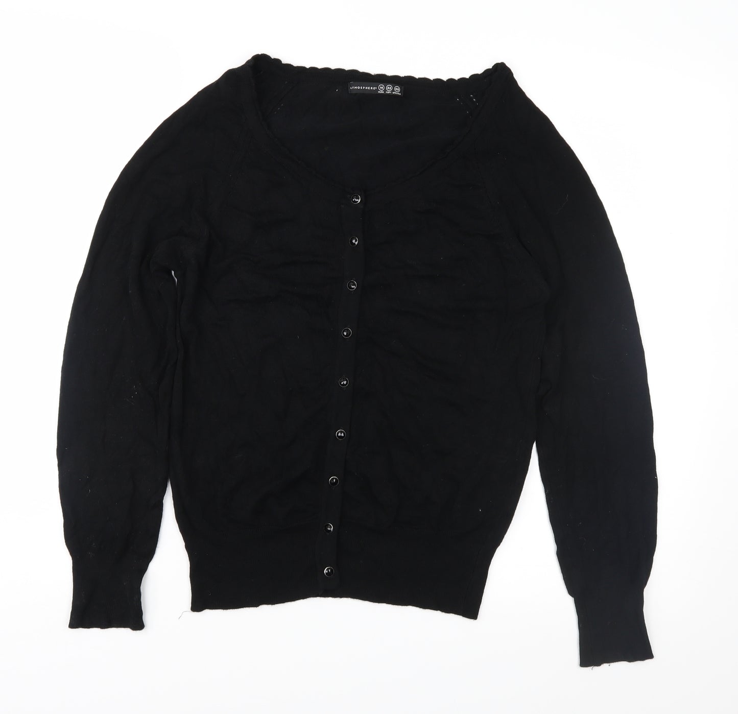Atmosphere Womens Black  Knit Cardigan Jumper Size 14