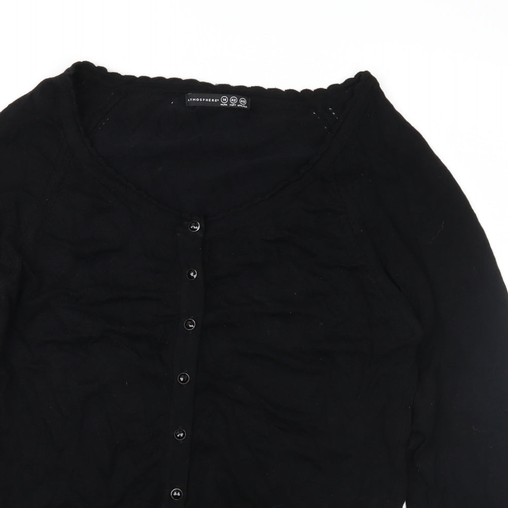 Atmosphere Womens Black  Knit Cardigan Jumper Size 14