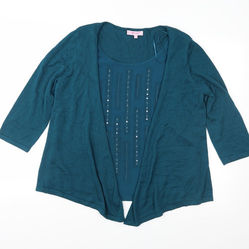Per Una Womens Green  Knit Pullover Jumper Size 14