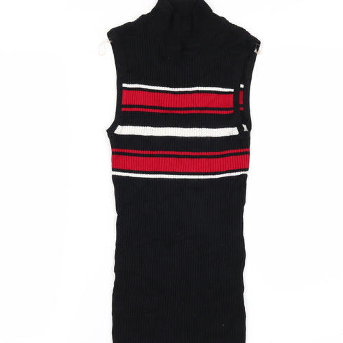 Selectq Womens Black   Pullover Jumper Size 10  - ribbed