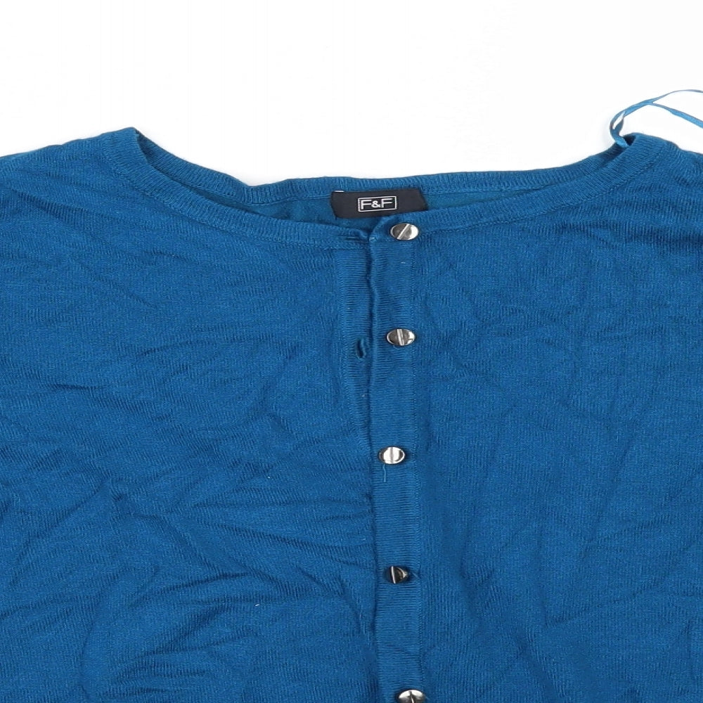 F&F Womens Blue   Cardigan Jumper Size 10