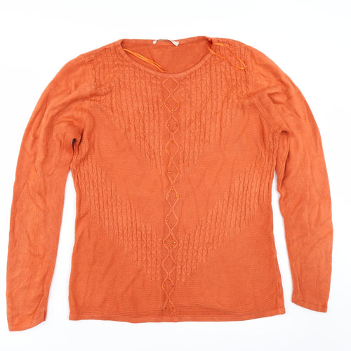 annarose Womens Orange   Pullover Jumper Size L