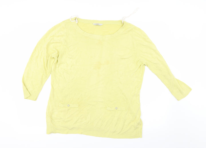 BHS Womens Yellow   Pullover Jumper Size 16